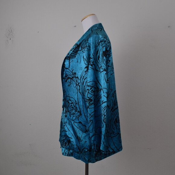 Vintage 90s Abstract Acetate‎ Blazer | size M - Picture 4 of 10